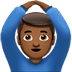 🙆🏾‍♂️ man gesturing OK: medium-dark skin tone display on Apple